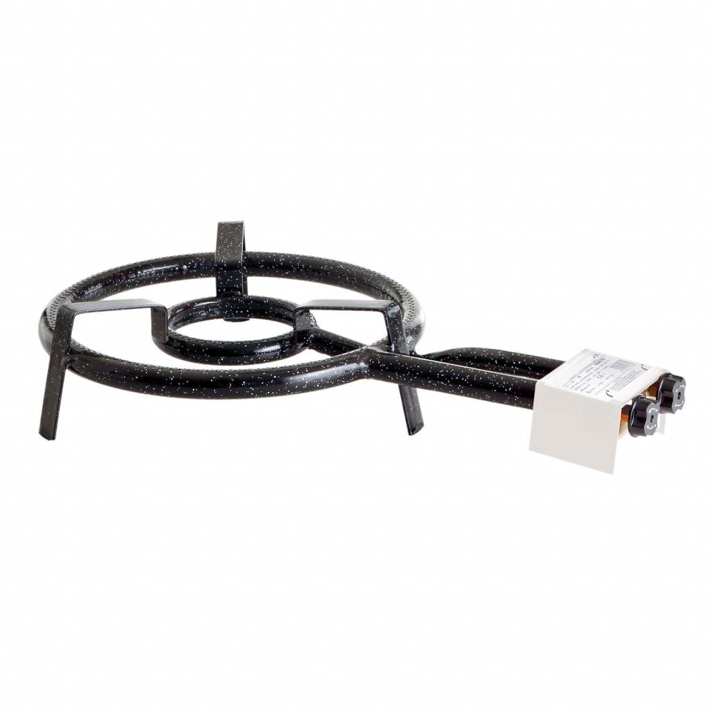 B.M.S-Burger GmbH Freizeit und Outdoor 2-Ring-Gasrohrbrenner Ø 35 cm, 9,8 kW, universell einsetzbar für Topf, Wok, Pfanne und Grillplatte