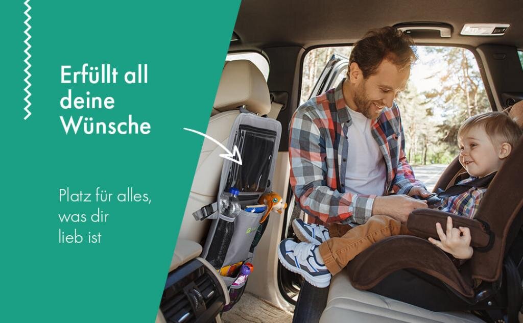 Galaxus Deutschland GmbH Freizeit und Outdoor 2 x Fioly Organizer Tasche für KFZ Kopfstütze Kind Baby Stauraum für Autositz, Rücksitztasche