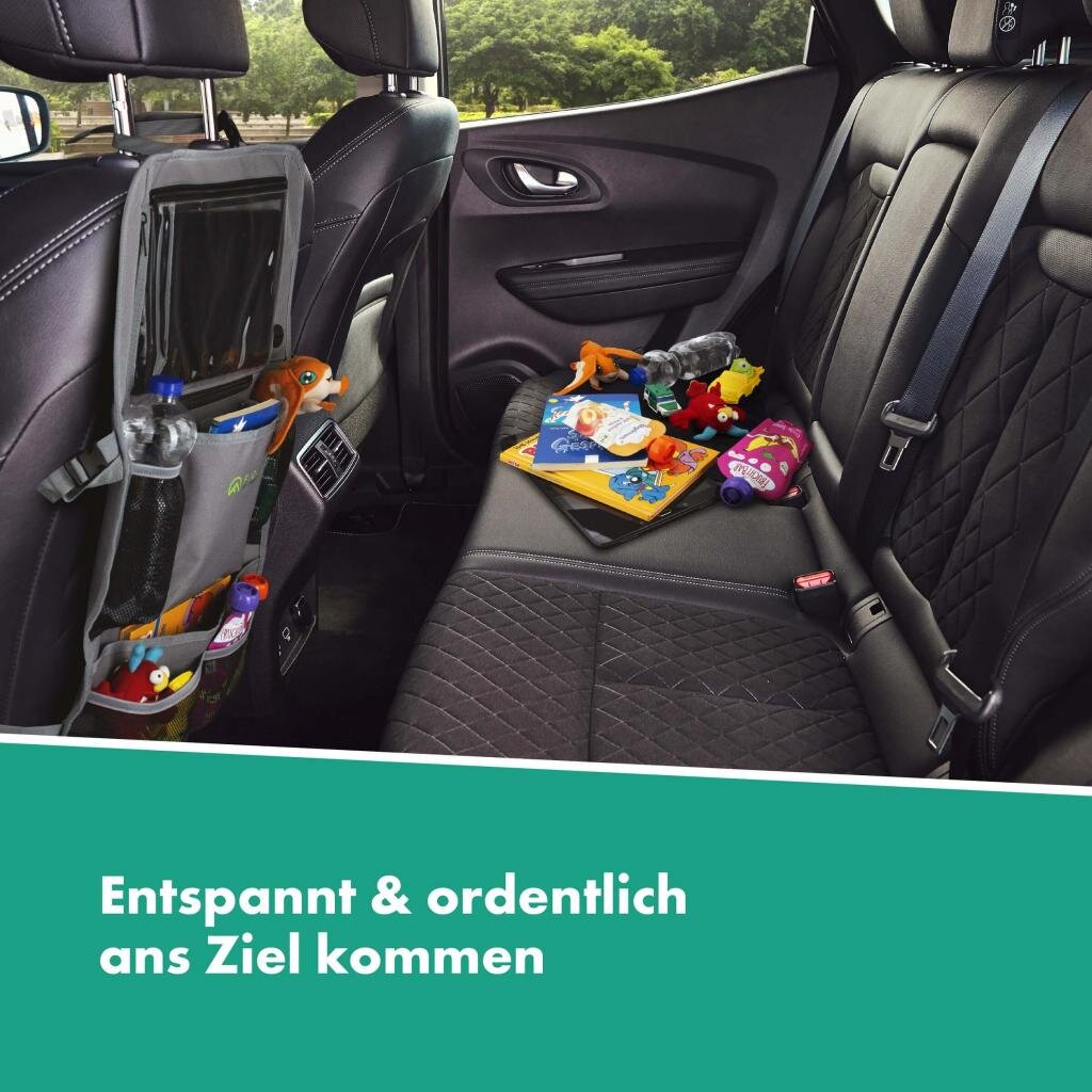 Galaxus Deutschland GmbH Freizeit und Outdoor 2 x Fioly Organizer Tasche für KFZ Kopfstütze Kind Baby Stauraum für Autositz, Rücksitztasche