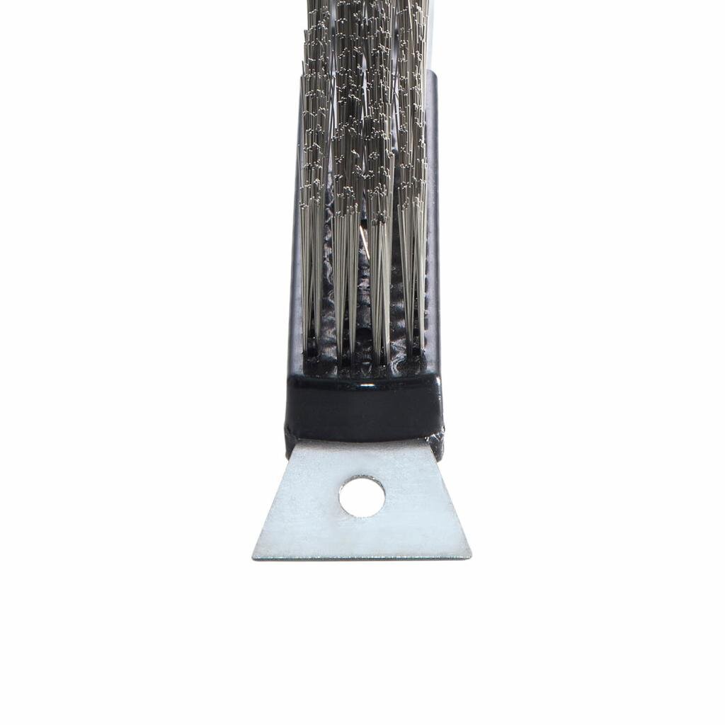 B.M.S-Burger GmbH Freizeit und Outdoor ALL'GRILL BBQ Grillbürste mit Edelstahlbürstenkopf - Effektive Reinigung für Gussgrillplatten - 29 cm Gesamtlänge
