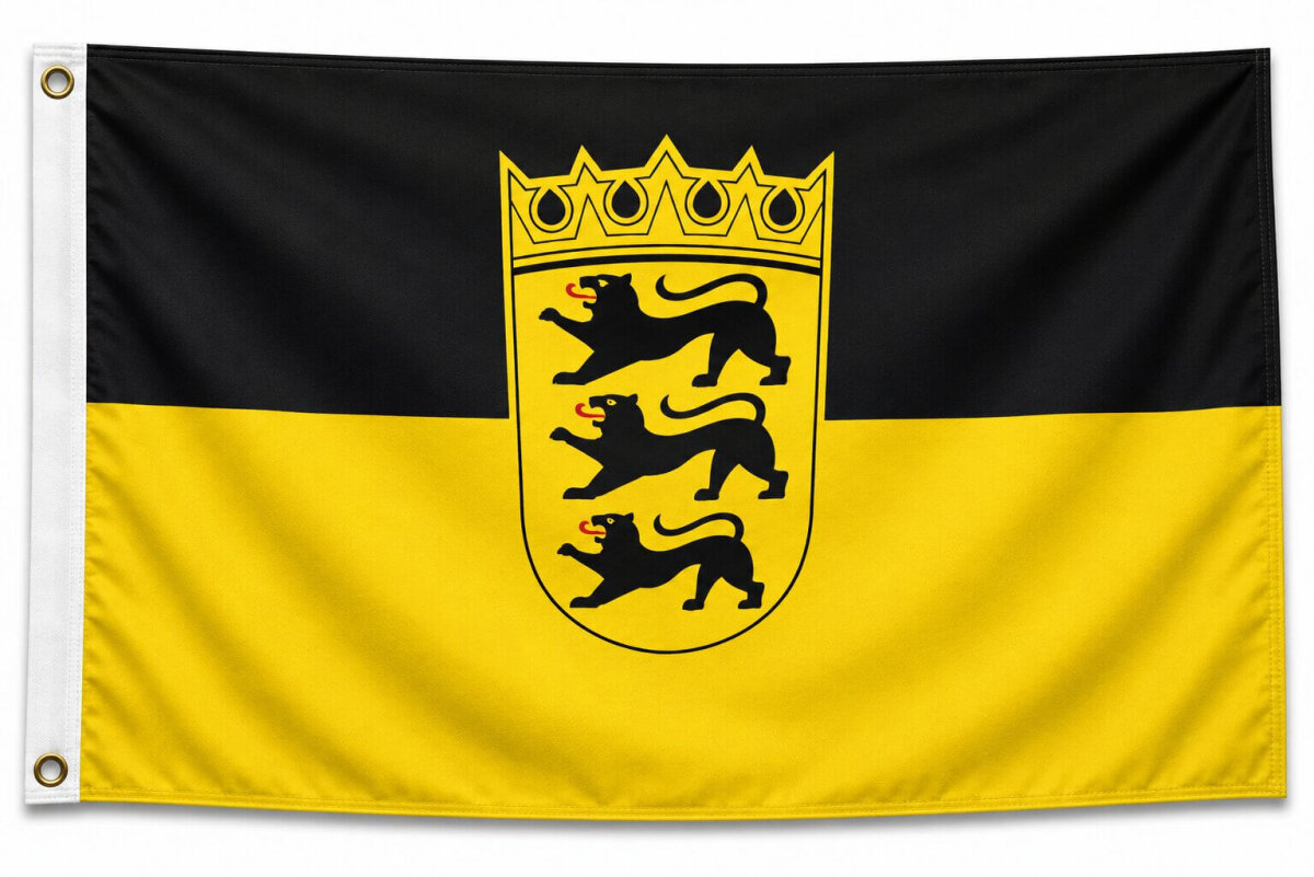 Versandhandel Strauch GmbH Flaggen und Fahnen Flagge Baden-Württemberg 250 x 150cm Fahne mit 3 Ösen 100g/m² Stoffgewicht Hissflagge